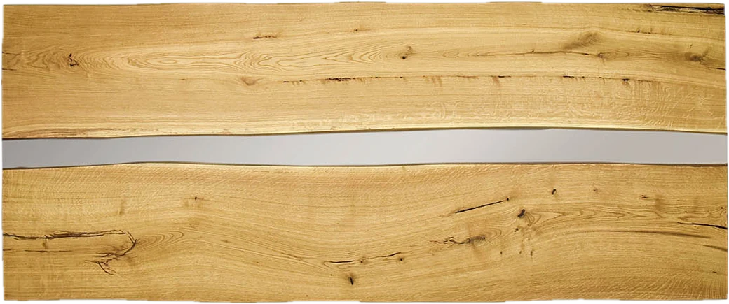 Elegante river no. 0020, oak, 260 cm, from above