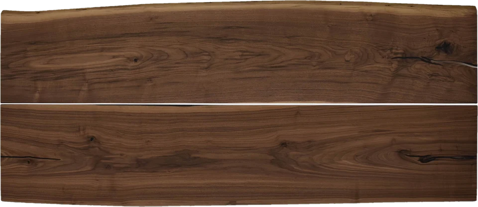 Elegante no. 0046, walnut, 240 cm, from above